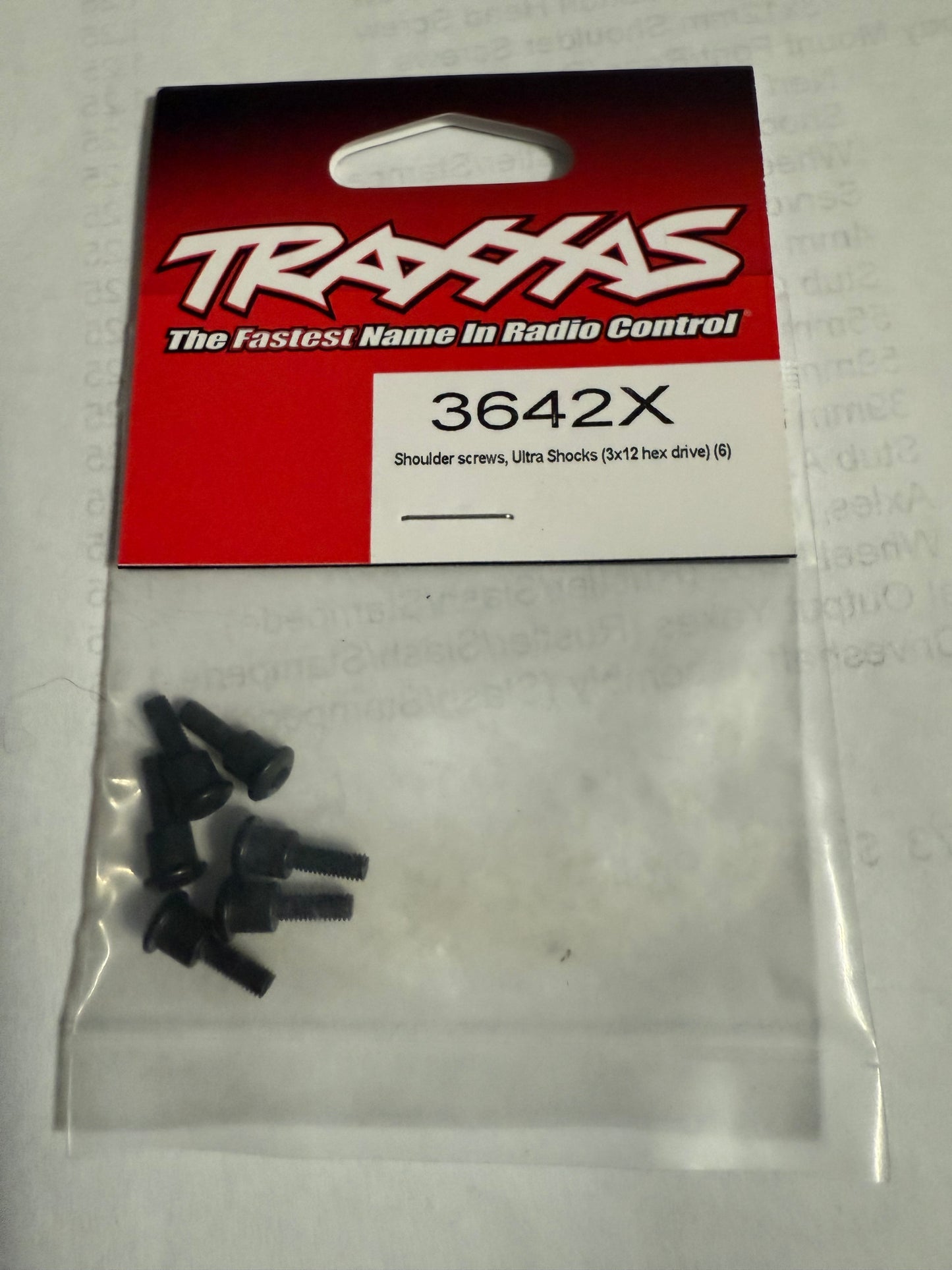 Traxxas 3642X Shoulder screws, Ultra Shocks (3x12 hex drive) (6)