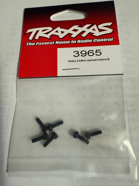 Traxxas 3965 Screws, 2.5x8mm cap-head machine (6)