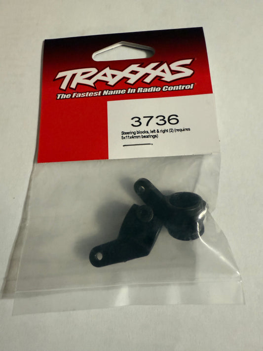 Traxxas 3736 Steering blocks, left & right (2) (requires 5x11x4mm bearings)