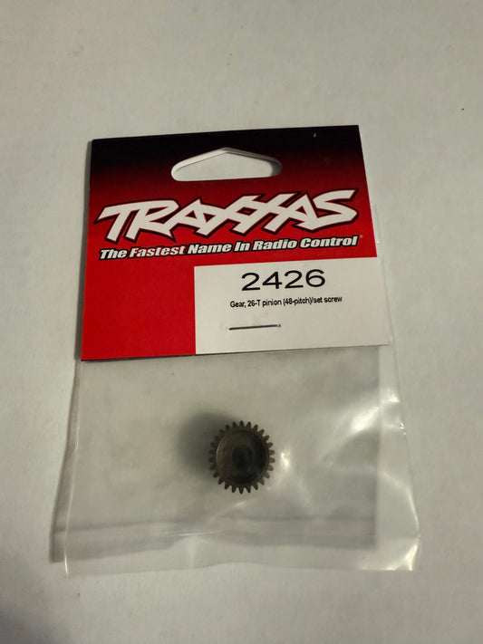 Traxxas 2426 Gear, 26-T pinion (48-pitch) (fits 3mm shaft)/ set screw