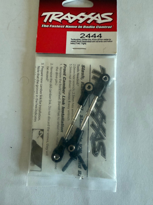 Traxxas 2444 Turnbuckles, camber link, 47mm (67mm center to center) (front) (assembled with rod ends and hollow balls) (1 left, 1 right)