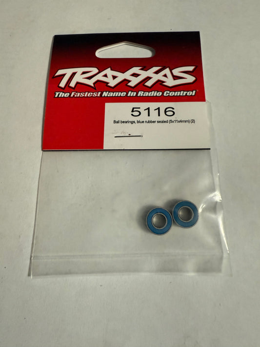 Traxxas 5116  Ball bearings, blue rubber sealed (5x11x4mm) (2)