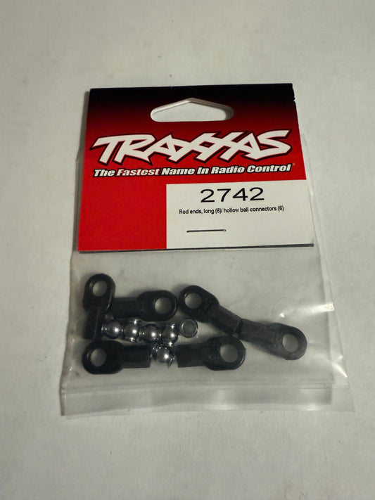 Traxxas 2742 Rod ends, long (6)/ hollow ball connectors (6)