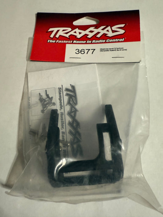 Traxxas 3677  Wheelie bar mount (1)/ hardware (Stampede®, Rustler®, Bandit series)