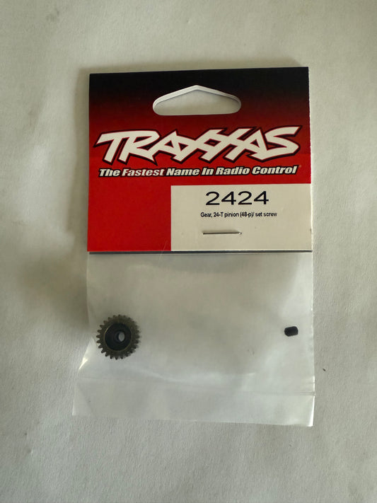 Traxxas 2424  Gear, 24-T pinion (48-p) (fits 3mm shaft)/ set screw