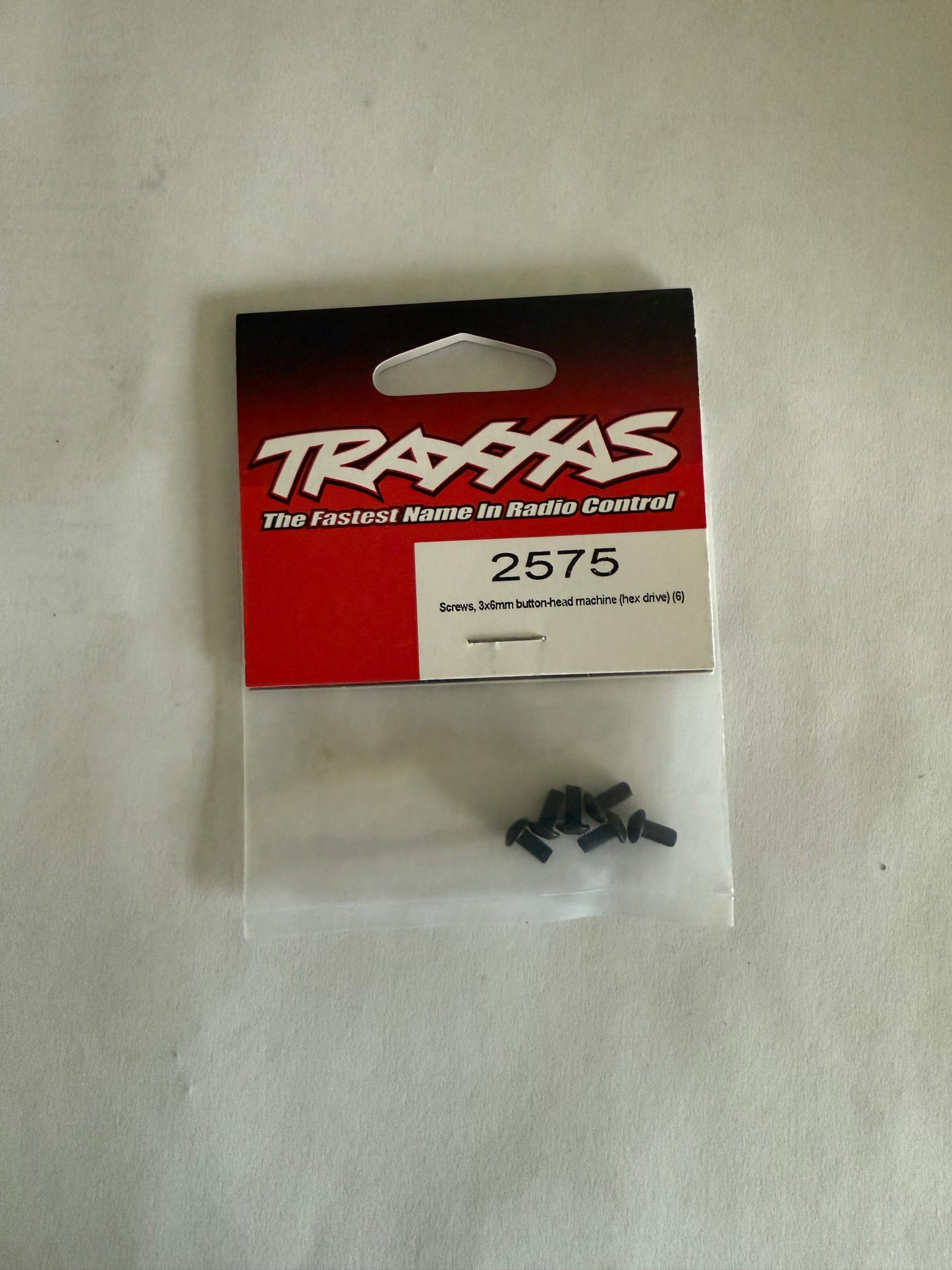 Traxxas 2575  Screws, 3x6mm button-head machine (hex drive) (6)