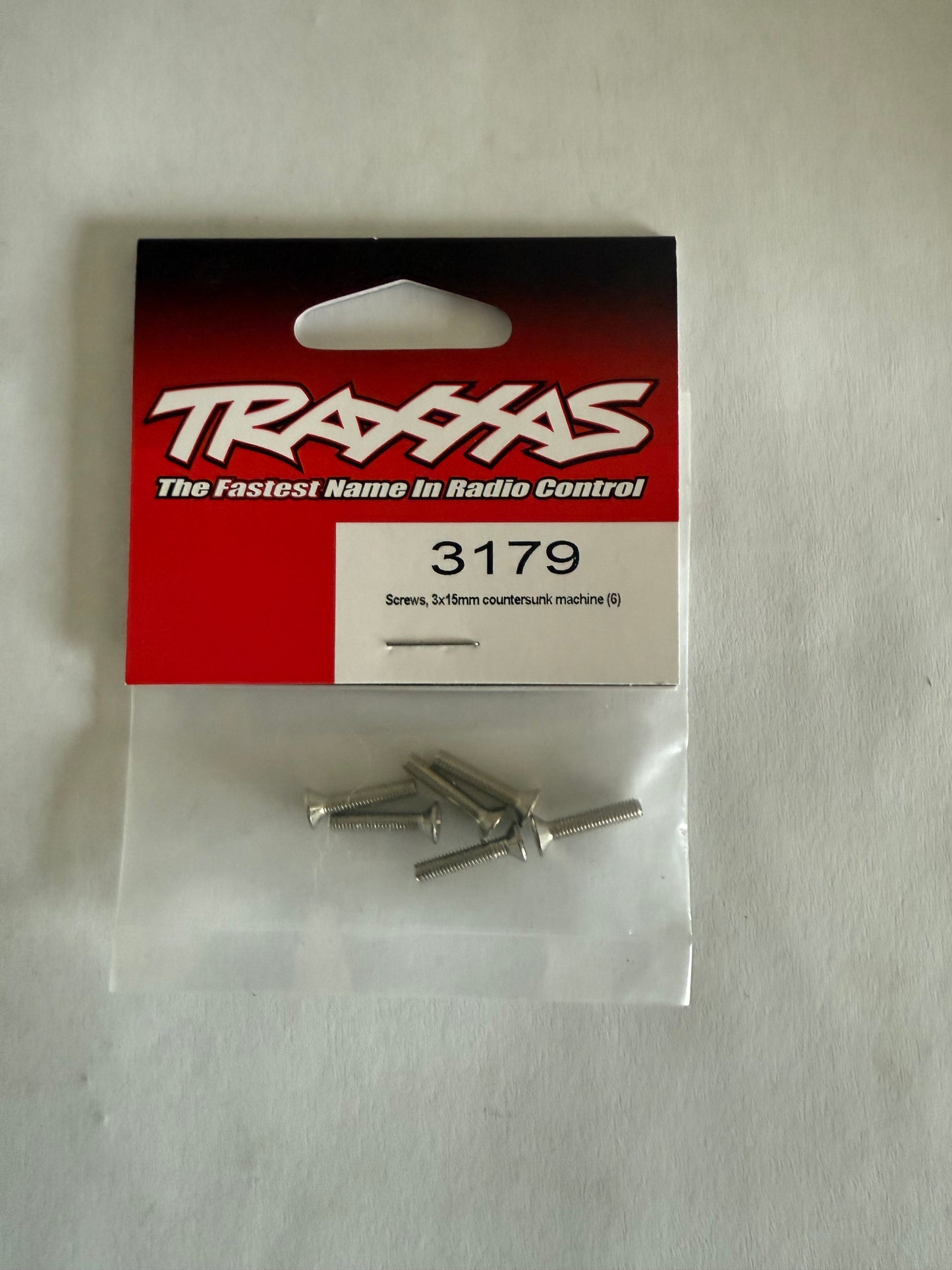 Traxxas 3179 Screws, 3x15mm countersunk machine (6)